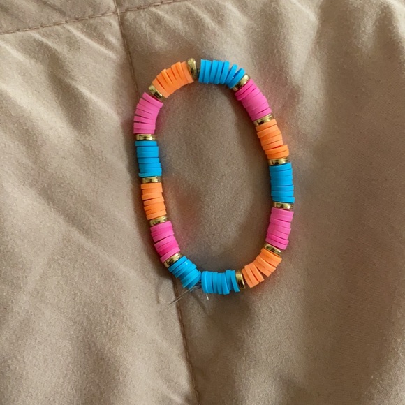 light blue light pink and coral bracelet - Picture 2 of 2